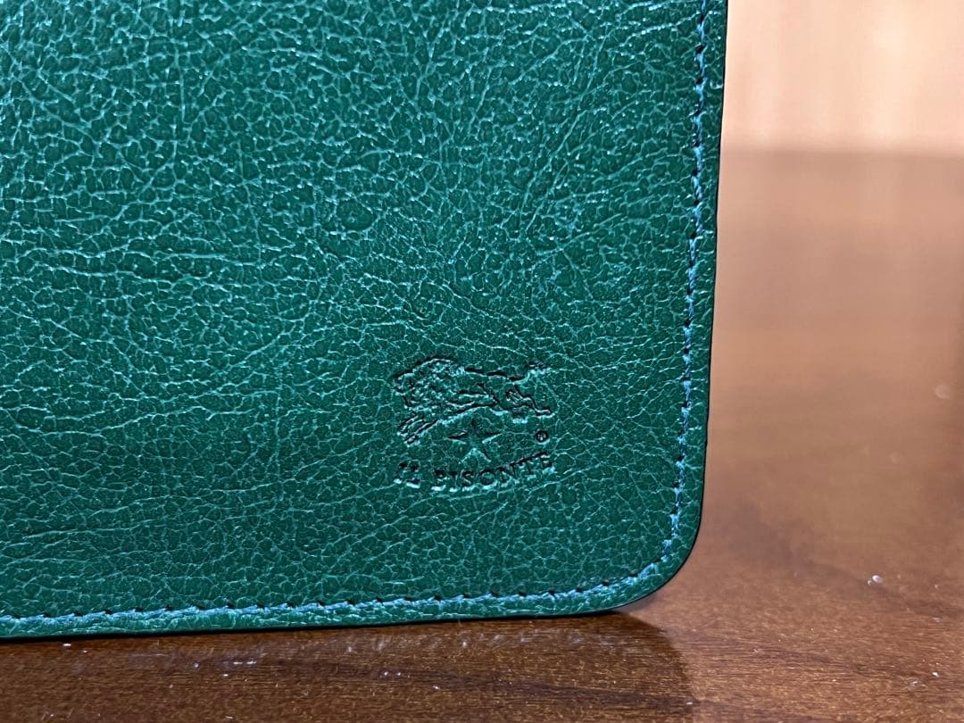 IL BISONTE イルビゾンテ マネークリップ レザー グリーン 本革