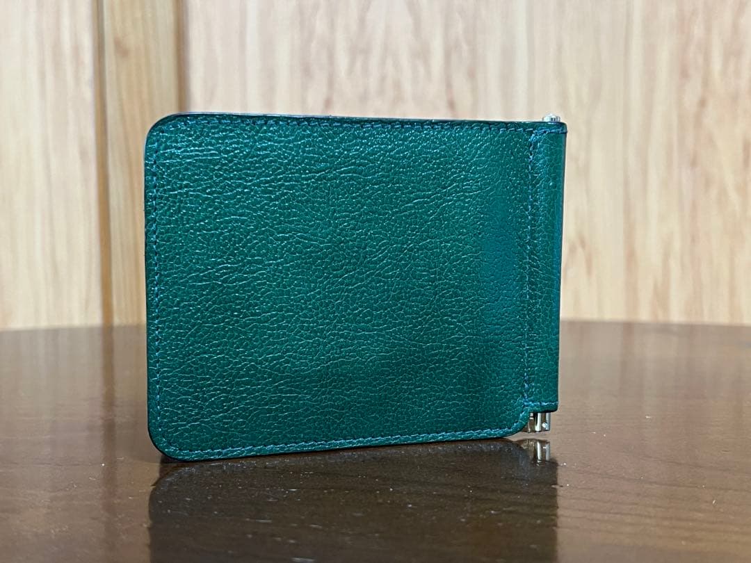 IL BISONTE イルビゾンテ マネークリップ レザー グリーン 本革