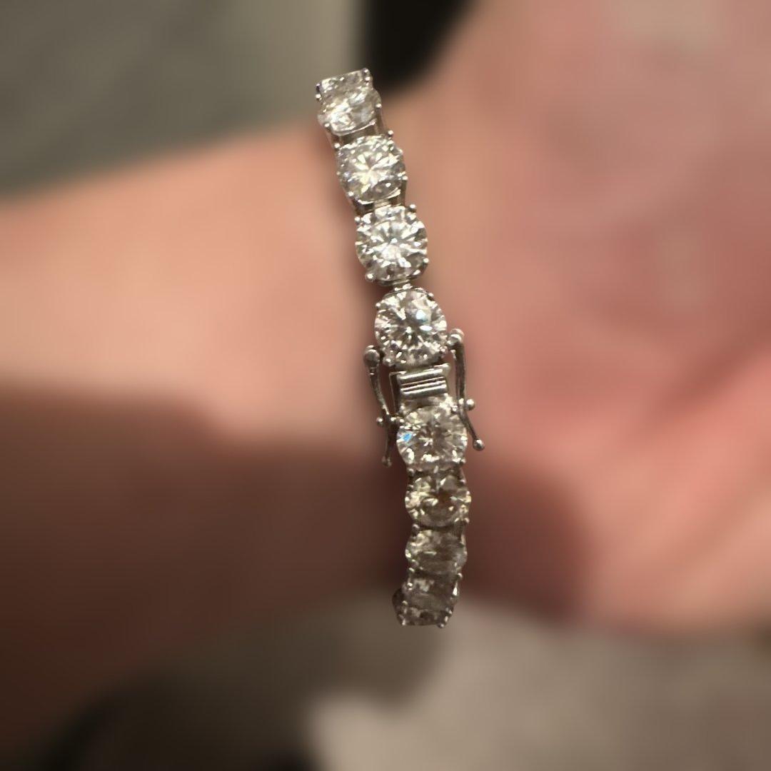 refind モアサナイト ブレスレット　19cm 6.5mm 定価3万8千円