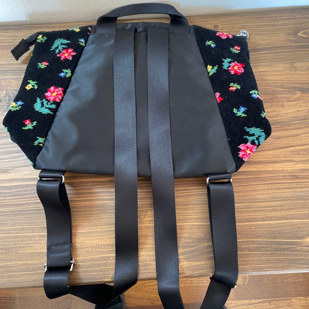 【未使用品】フェイラー 　ハイジフラワー　リュックサック　ブラック　黒