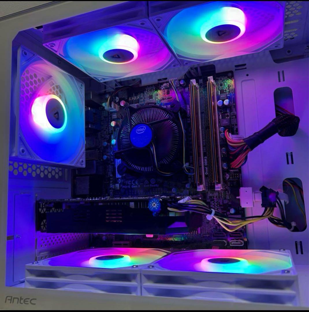 白 自作ゲーミングPC GTX1060 i7 FPSゲームプレイ可