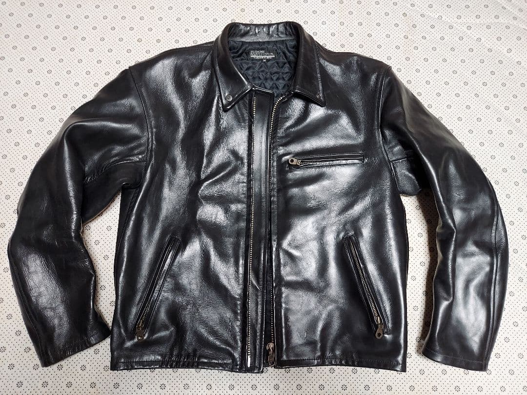 岩城滉一ブランド　K's Game 馬革シングルライダース　ブラック　※超希少品