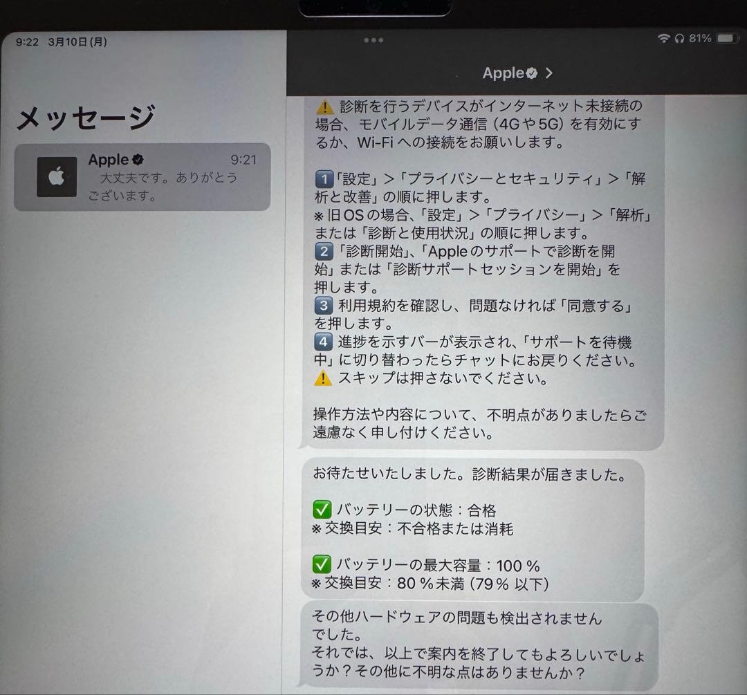 美品Apple iPad Pro 11インチ (第3世代) 128GB