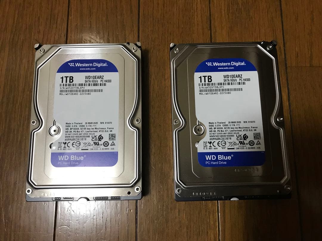 WD Blue 1TB×2 WD10EARZ [SATA600 5400]