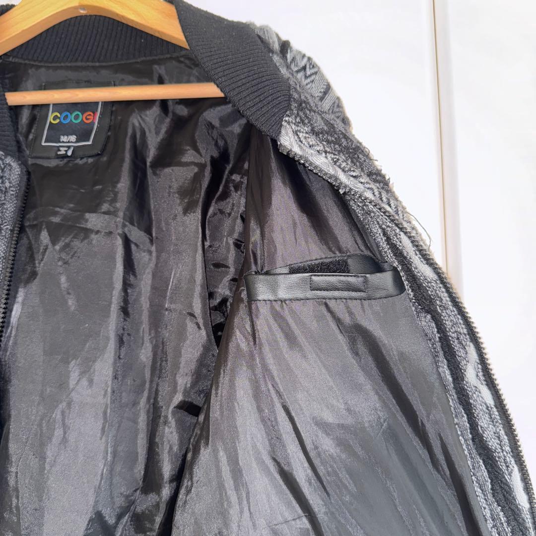 COOGI クージー ニット切替 ブルゾン ジャケット ブラック