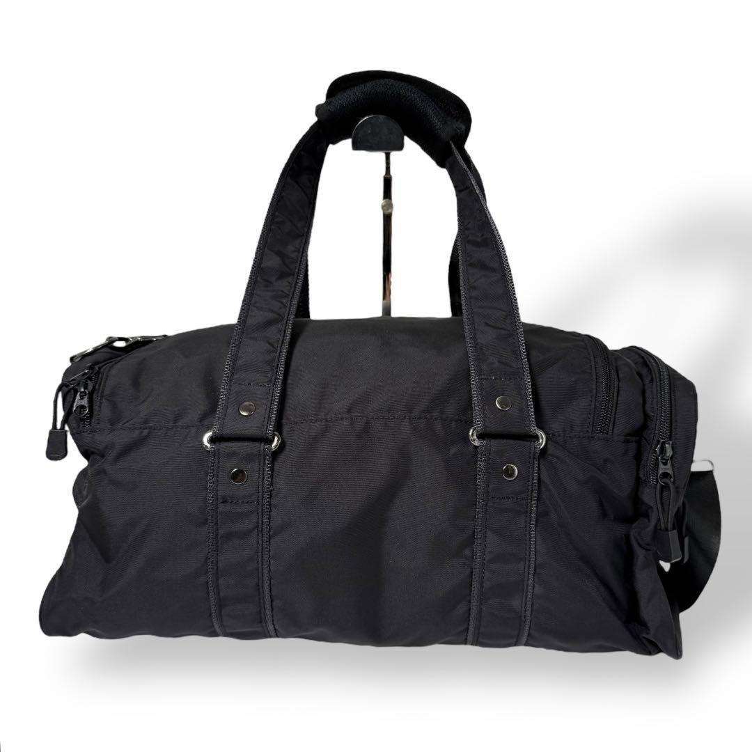 《美品》agnes b. VOYAGE 2way　ボストンバッグ　ナイロン　黒