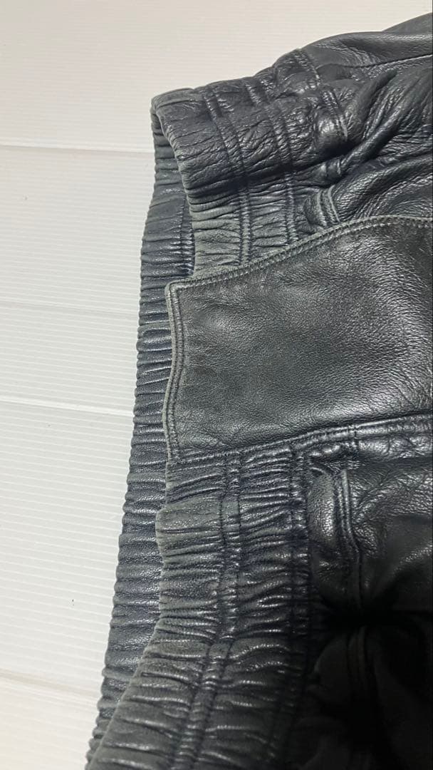 80sフランスヴィンテージhippolyte柔らか本革レザーボンバージャケット