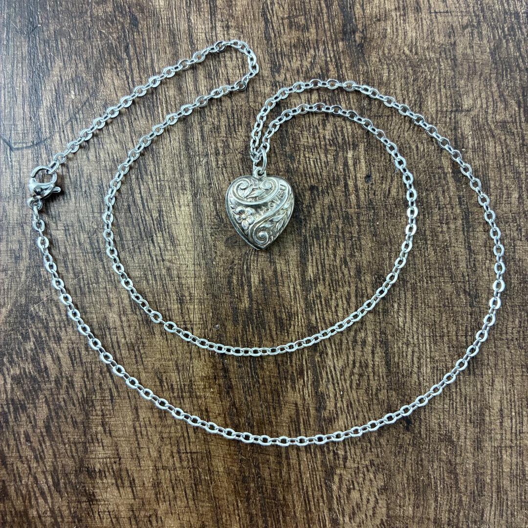 スウィートハートジュエリーI LOVE U勿忘草 シルバーヴィンテージネックレス