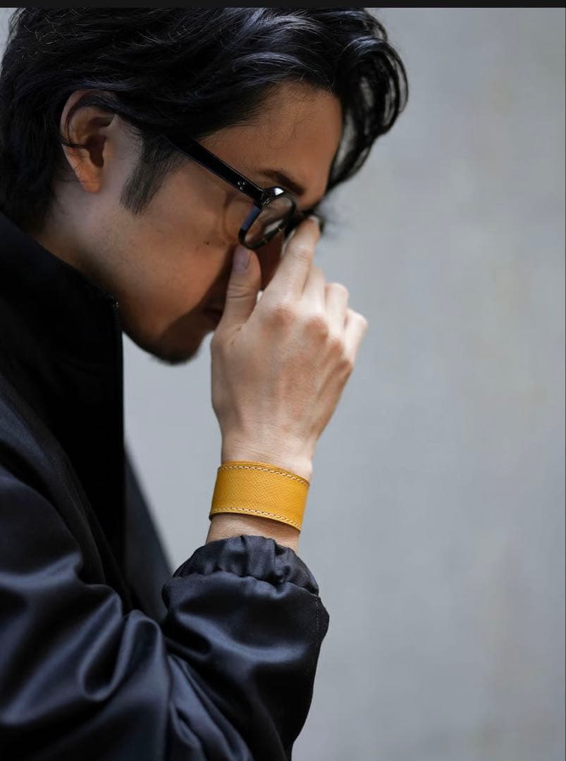 MB ULTIMATE FABRIC レザーブレスレット by アノネイ 黄色