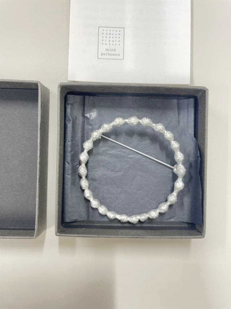 ミナペルホネン　タンバリン ブローチ　シルバー　tambourine 正規品