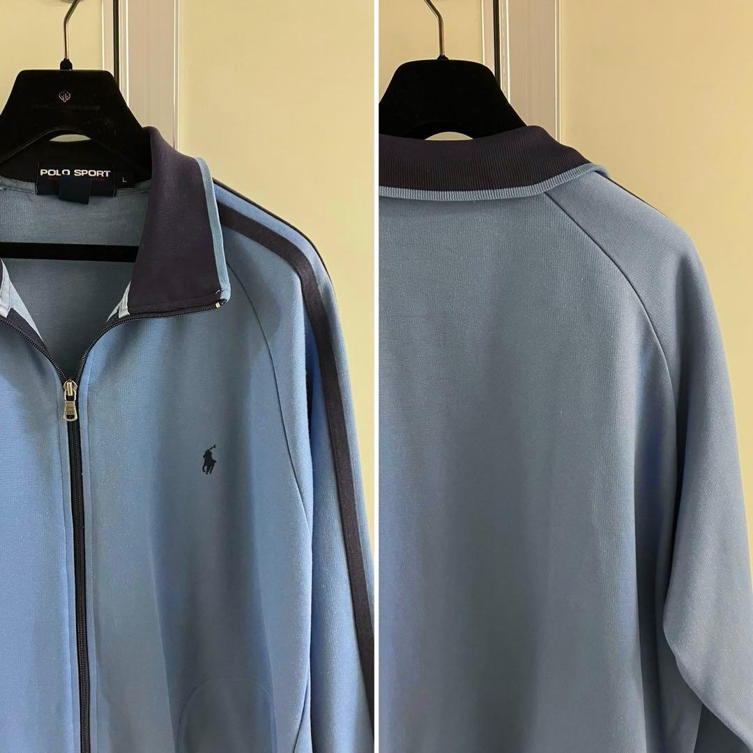 ■POLO SPORT■ BLUE ワンポイント ロゴ刺繍 トラックジャケット