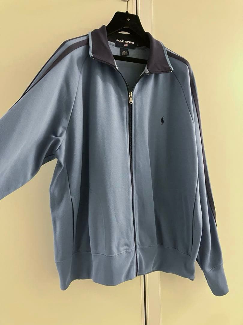 ■POLO SPORT■ BLUE ワンポイント ロゴ刺繍 トラックジャケット