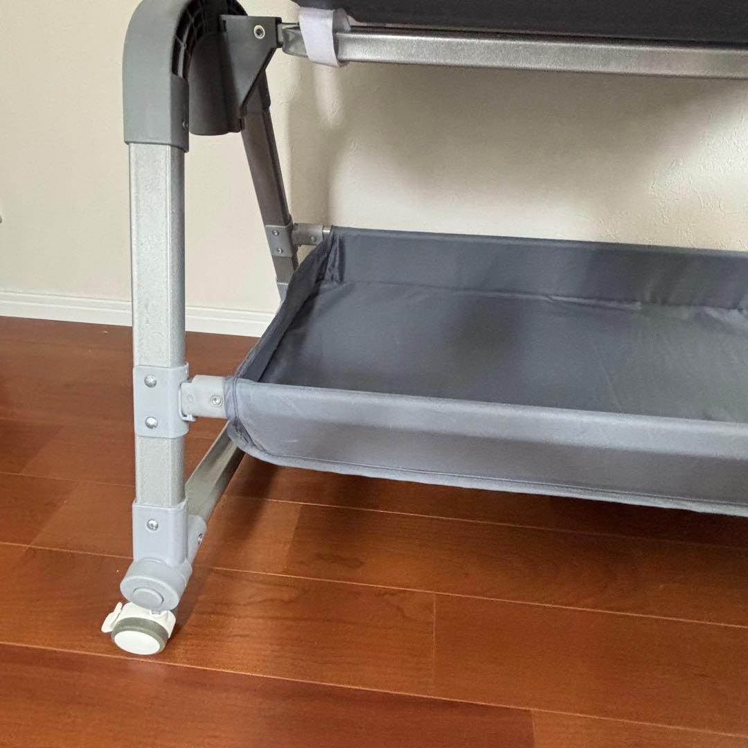 【中古】添い寝のできるベビーベッド♪高さ調節 ゆらゆら寝かしつけ