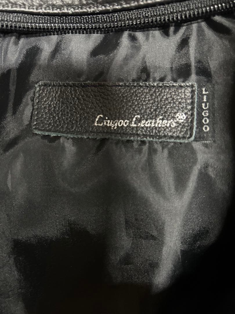 Liugoo Leathers ブラックレザーシングルライダース