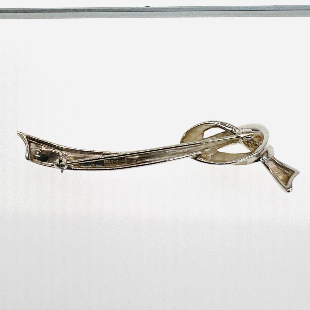 希少 ティファニー ブローチ リボン リボンモチーフ ノット シルバー