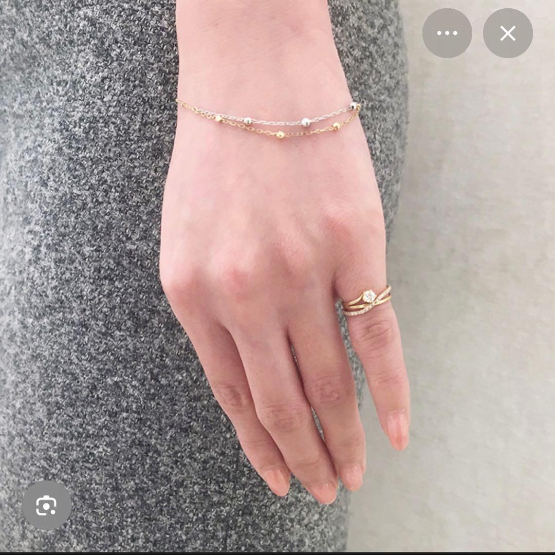 よ*★様 K18 YG Wish upon a star ダイヤモンド ピンキー