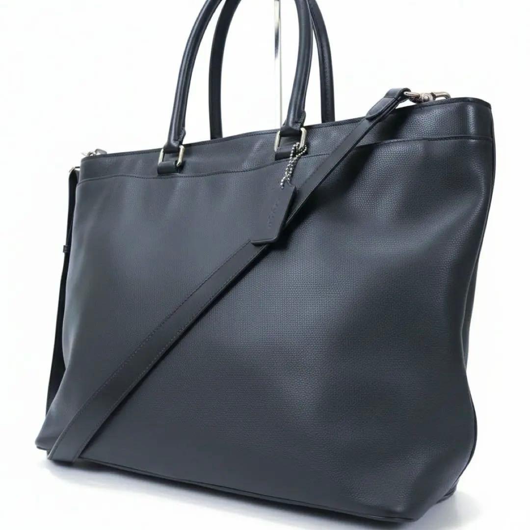 Y*o様 美品✨コーチ 2way ブリーフケース トートバッグ A4 シボ革レザ