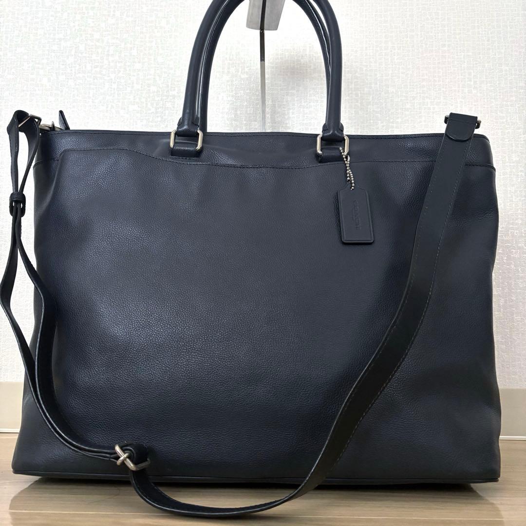 Y*o様 美品✨コーチ 2way ブリーフケース トートバッグ A4 シボ革レザ