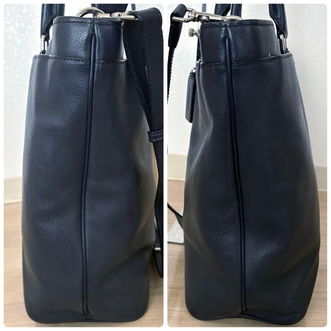 Y*o様 美品✨コーチ 2way ブリーフケース トートバッグ A4 シボ革レザ