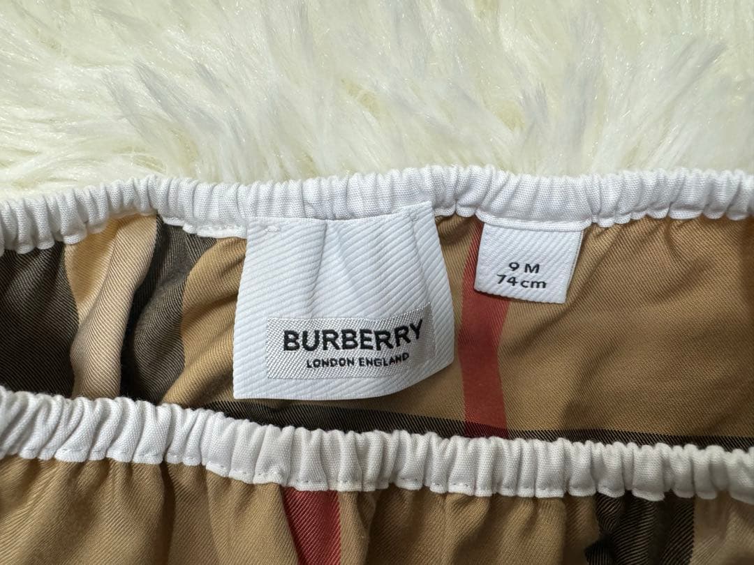 【箱付き】 バーバリーベビー　74㎝　9M チェックコットンドレス/ワンピース