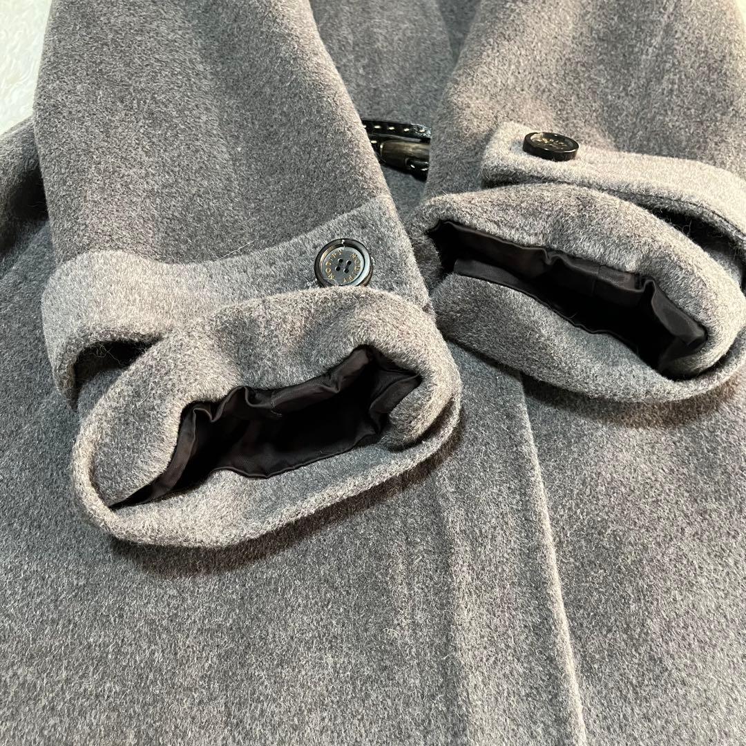 MODIFY アンゴラ混　ダッフル　ロングコート　フォックスファー　本革トグル