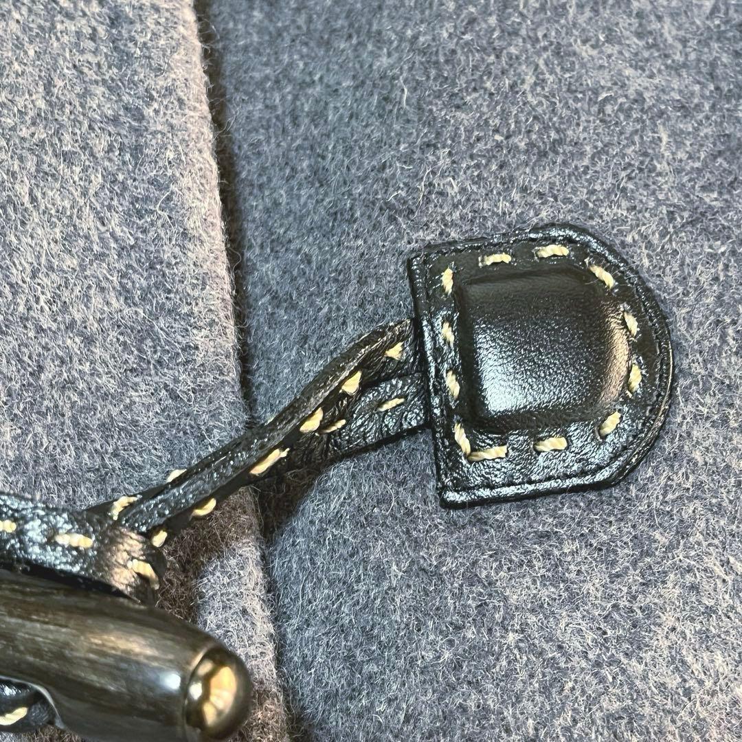 MODIFY アンゴラ混　ダッフル　ロングコート　フォックスファー　本革トグル