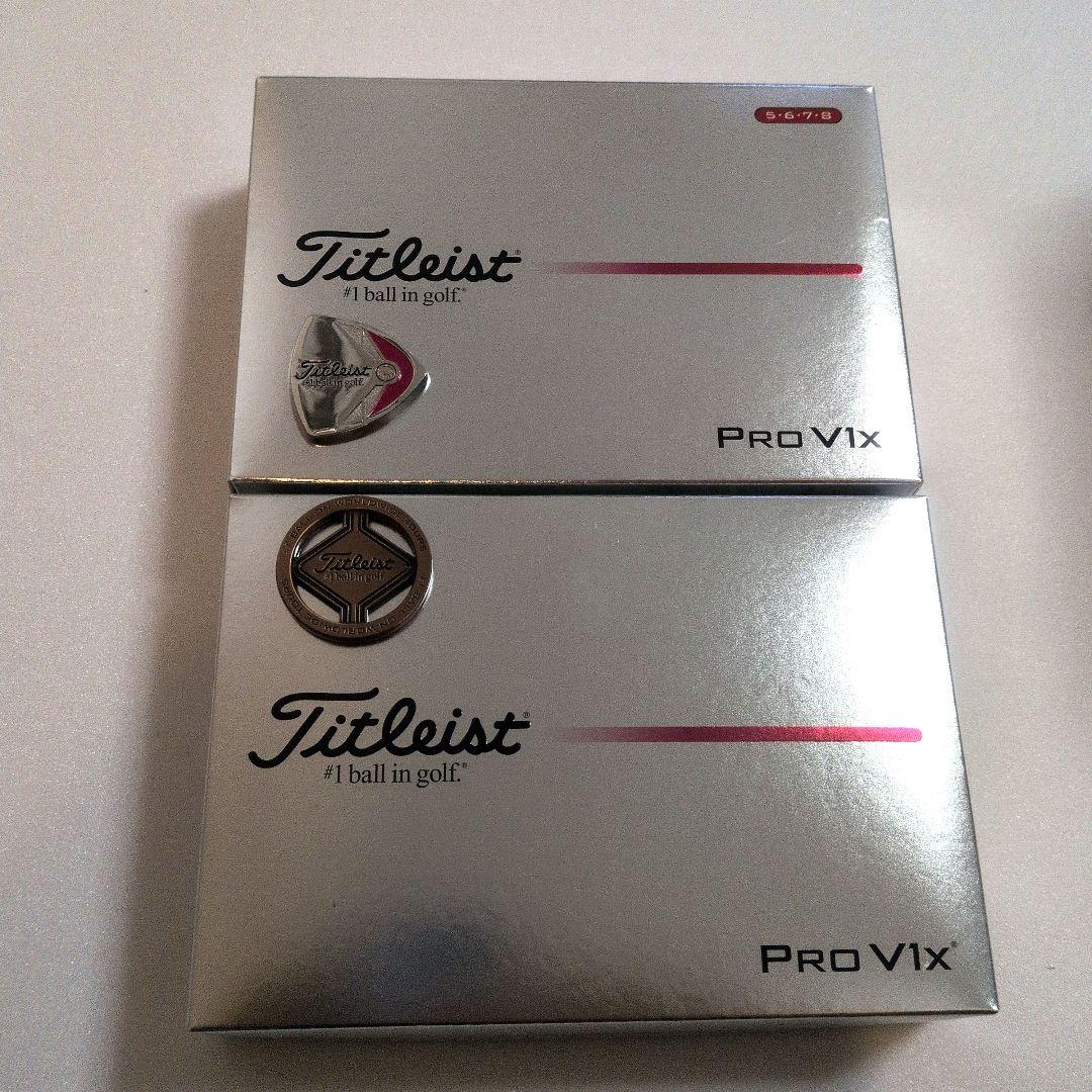 ☆新品☆タイトリスト プロ V1x ゴルフボール 2箱セット マーカー付き