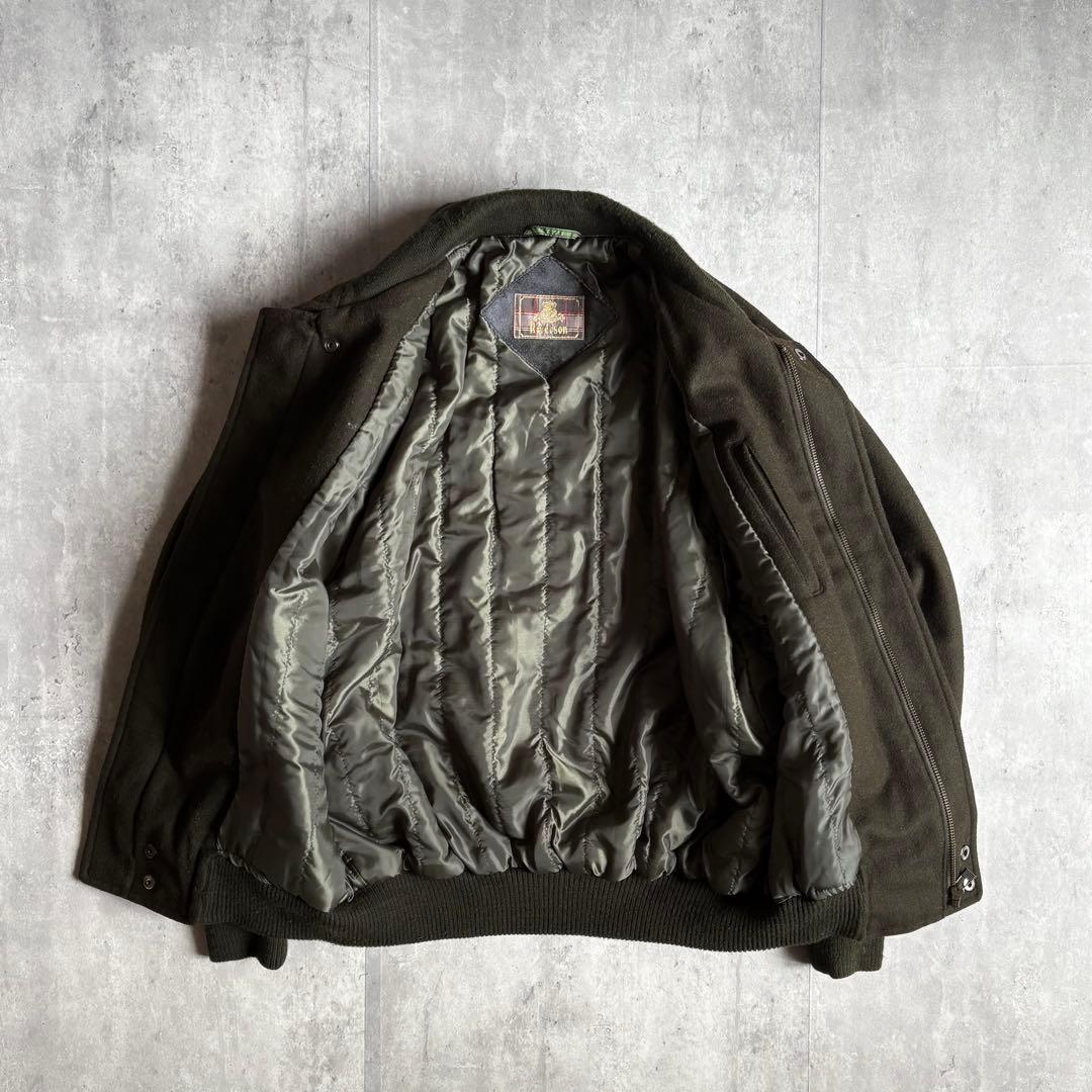 【90s vintage】スイングトップ　ブルゾン　ウール×レーヨン　短丈　肉厚