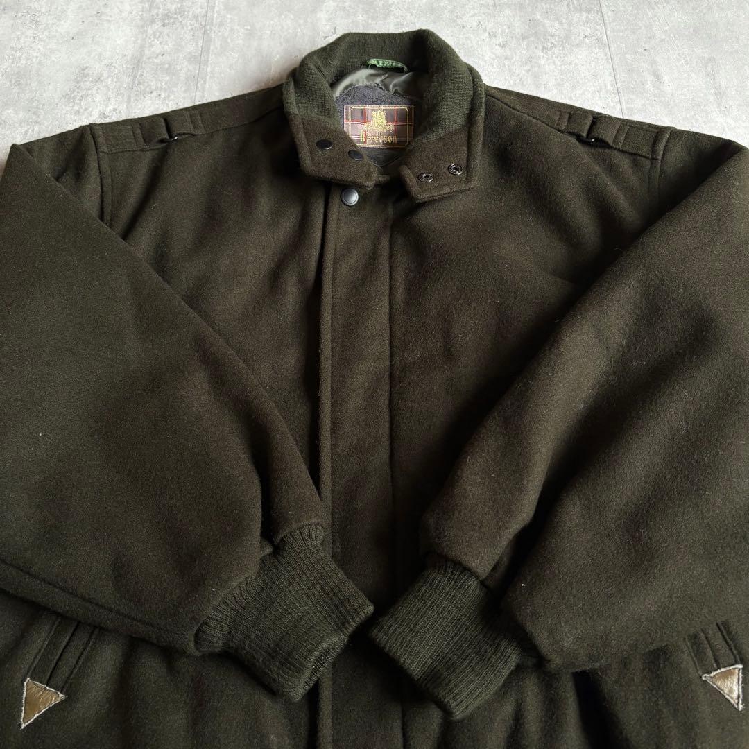 【90s vintage】スイングトップ　ブルゾン　ウール×レーヨン　短丈　肉厚