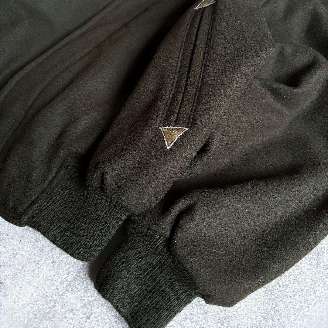 【90s vintage】スイングトップ　ブルゾン　ウール×レーヨン　短丈　肉厚