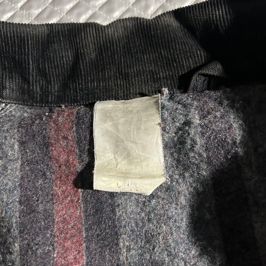 シ*ュ様 90s USA ミシガンチョアコート 黒 ブラック 企業刺繍 カバーオ