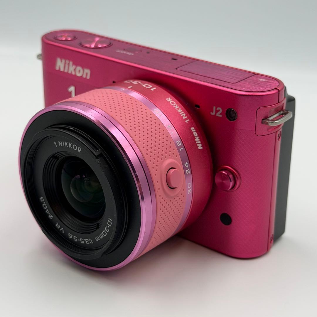 ✨美品✨Nikon 1 J2 ミラーレス1眼レフ ニコン レンズ付き ピンク