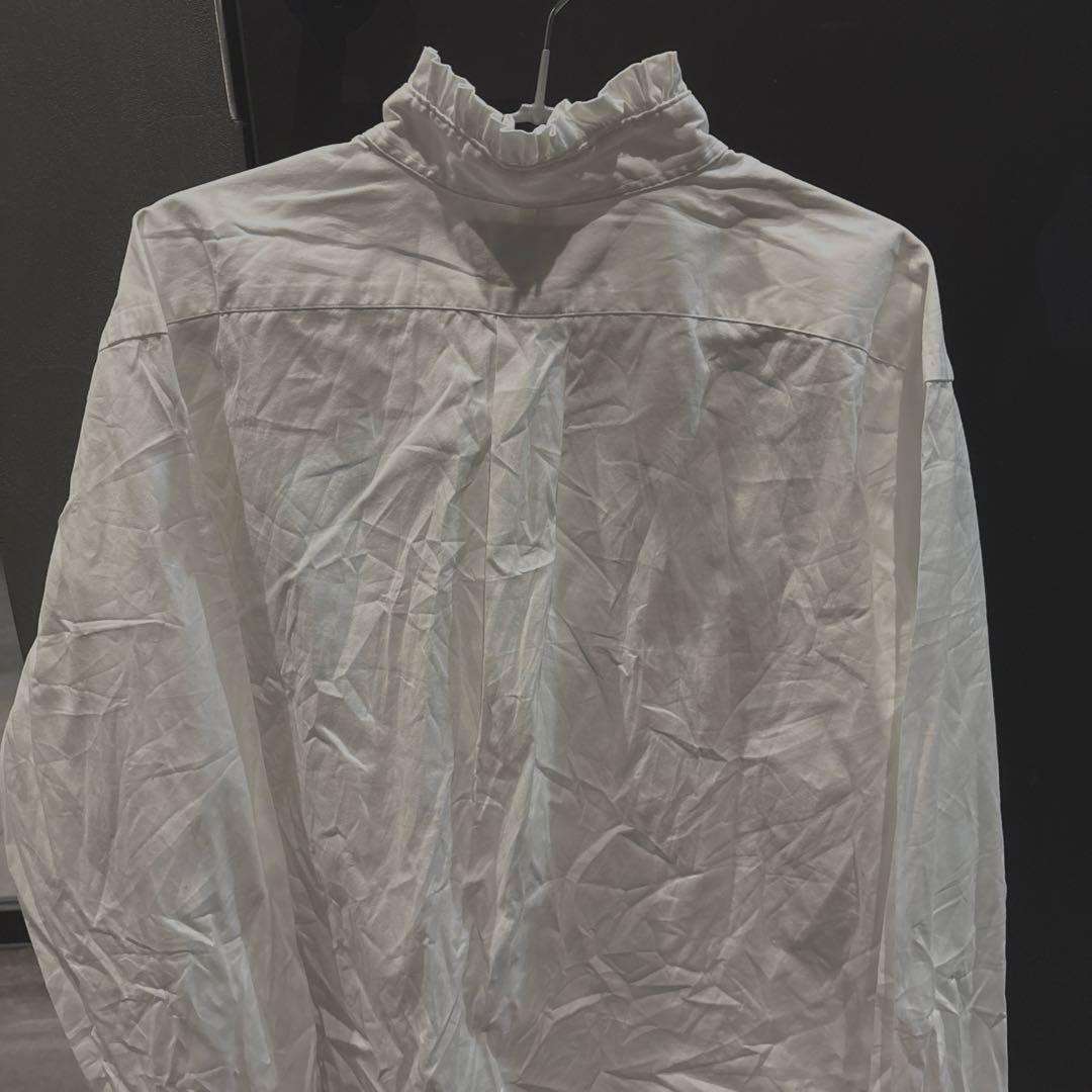 POLOラルフローレン古着フリル襟白シャツ