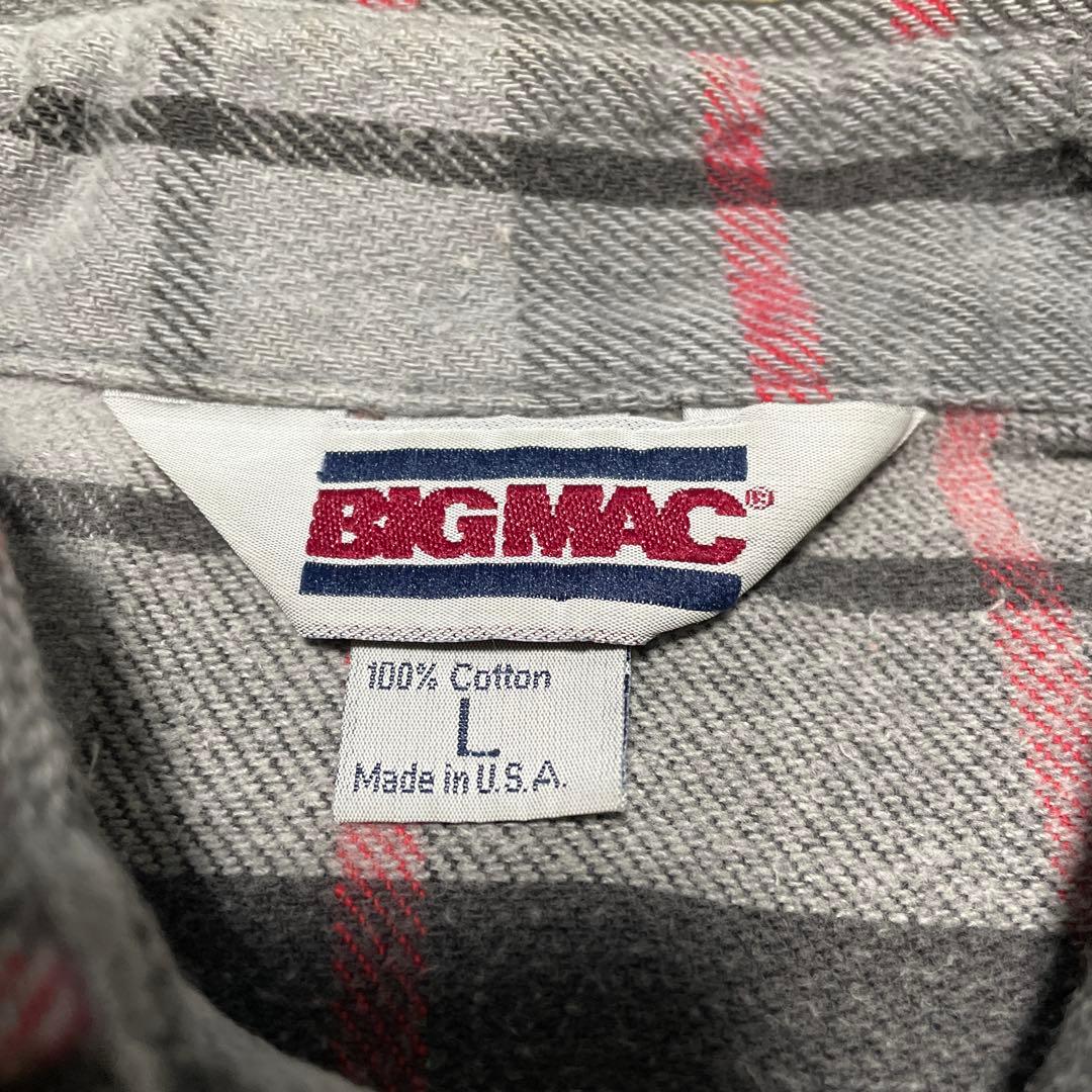 80s USA製 BIGMAC ヘビネル 好配色 ネルシャツ JC Penney