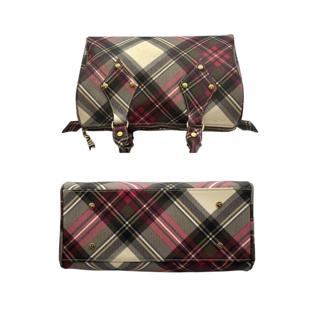 ヴィヴィアンウエストウッド　ハンドバッグ　タータンチェック　ミニボストン　F
