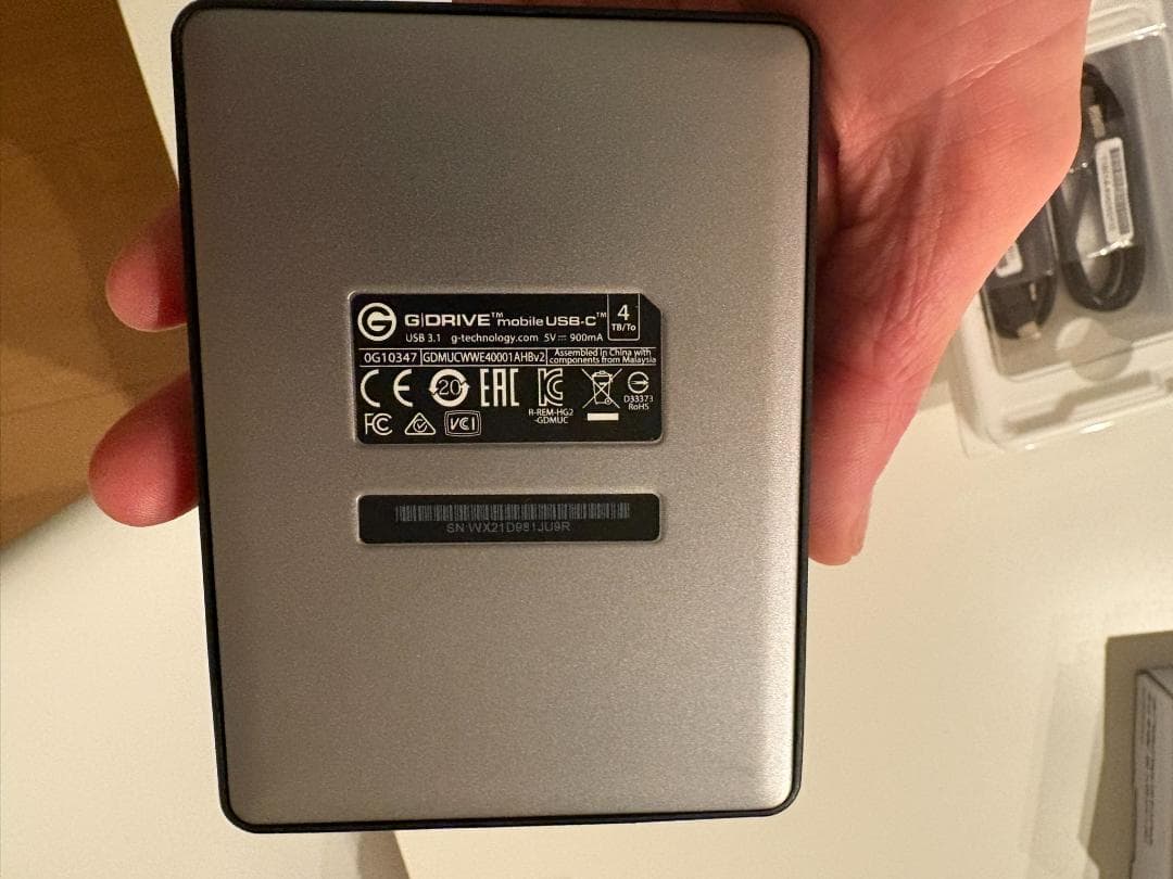 G-Technology ポータブルHDD 4TB G-DRIVE