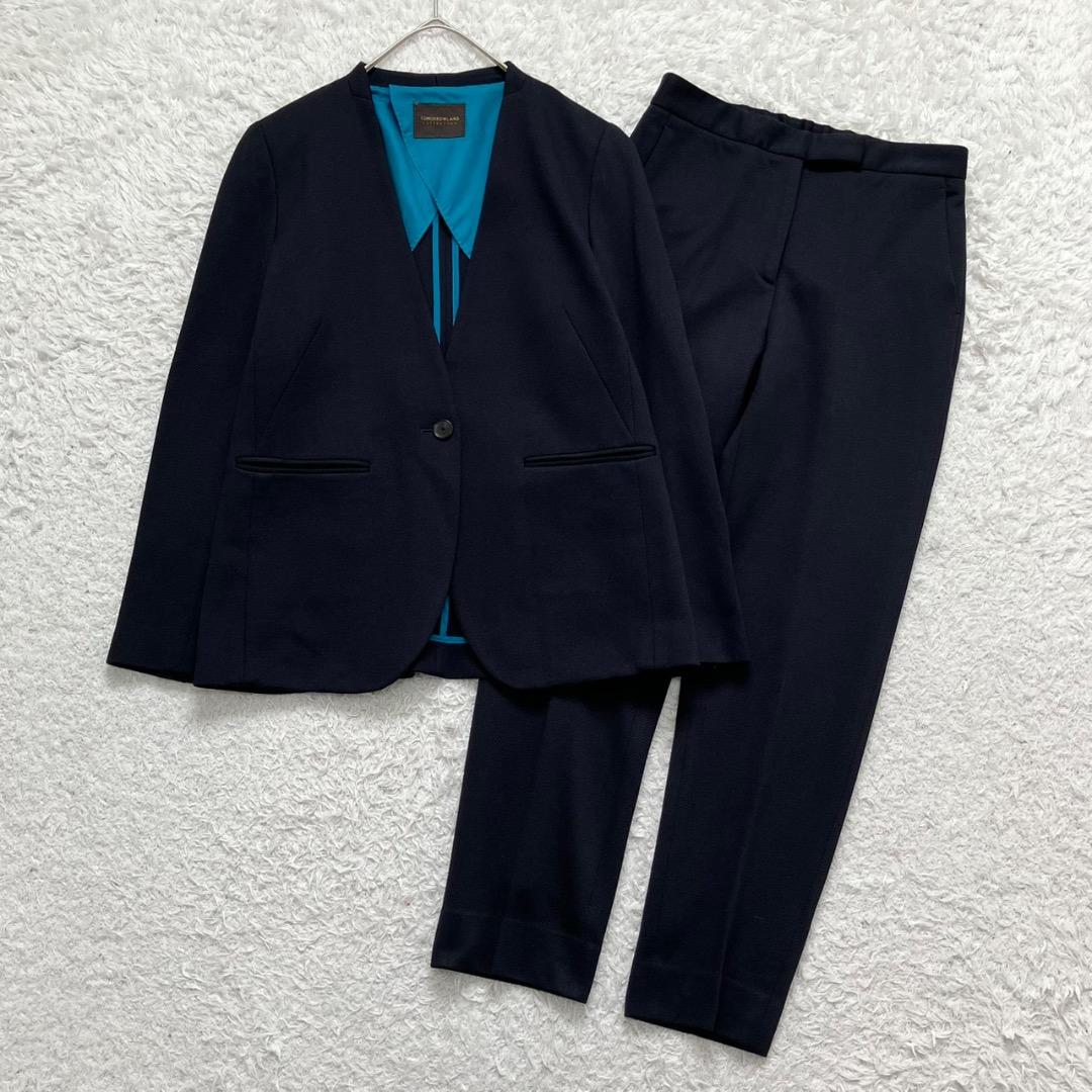極美品✨トゥモローランドコレクション セットアップ スーツ パンツ ノーカラー