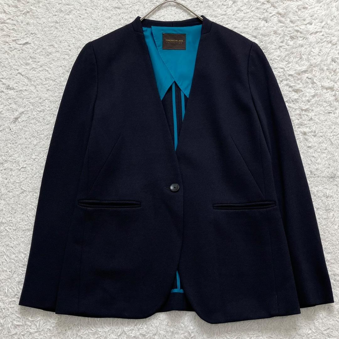 極美品✨トゥモローランドコレクション セットアップ スーツ パンツ ノーカラー