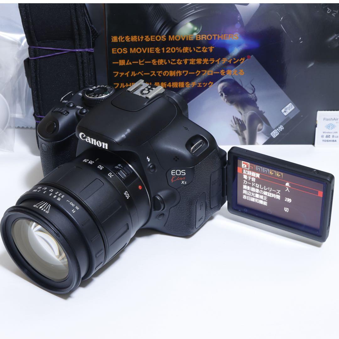 ★自撮り&WiFi&超高機能機★ キャノン EOS Kiss X5セット♫
