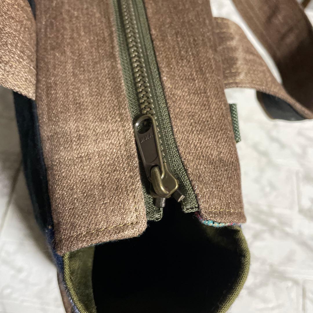 No.530 デニムリメイクバッグ　トートバッグ　キャットインディアン