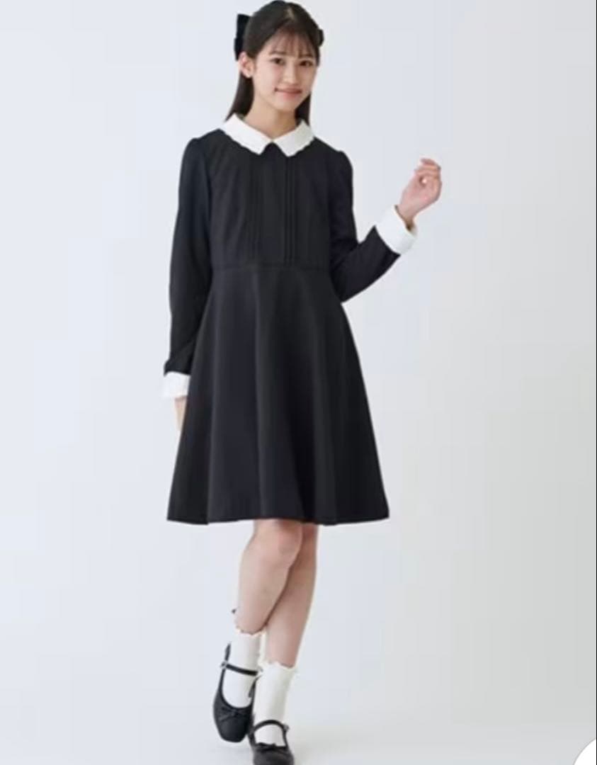 新品タグ付き　メゾピアノジュニア　160 襟付きレースワンピース