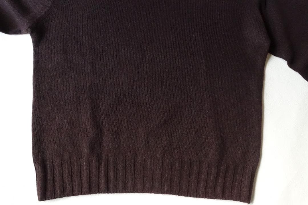 美品マーガレットハウエル☆スコットランド製カシミヤ100％ロールネックニット2茶