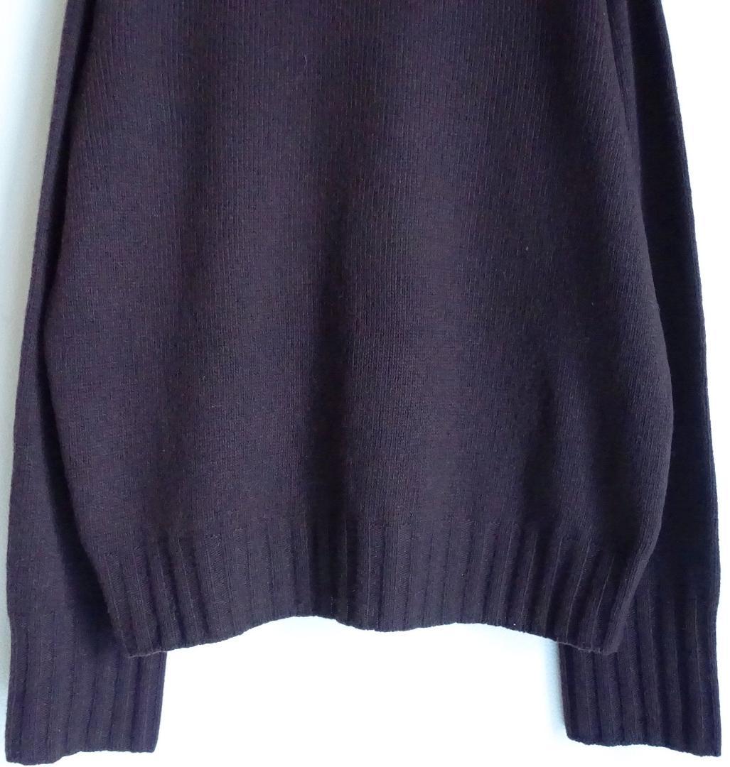 美品マーガレットハウエル☆スコットランド製カシミヤ100％ロールネックニット2茶