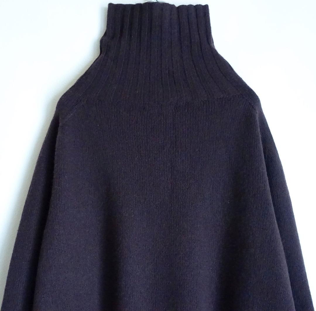 美品マーガレットハウエル☆スコットランド製カシミヤ100％ロールネックニット2茶