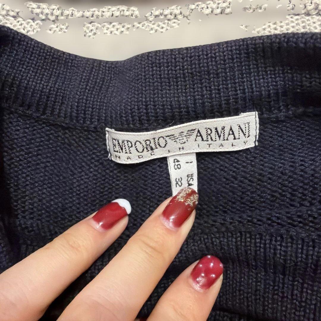 EMPORIO ARMANI ネイビー ニット M 美品