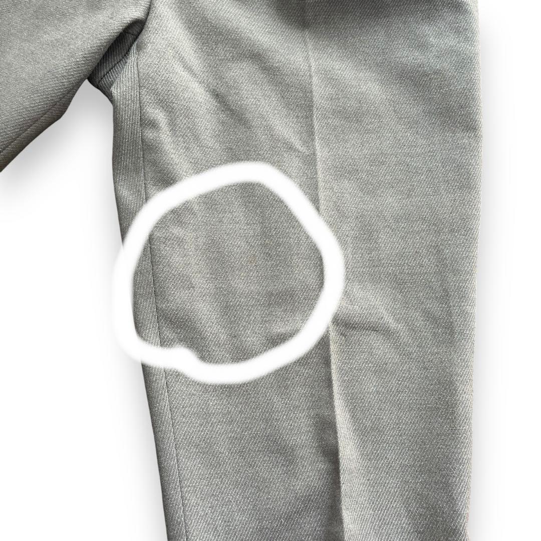 グリーンレーベルリラクシング　ノーカラー　パンツ　セットアップスーツ　グレー