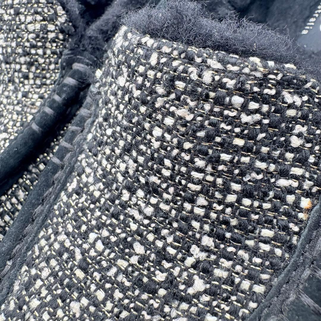 美品✨ UGG ムートン ツイードモカシン スリッポン 【23.0】 ファー