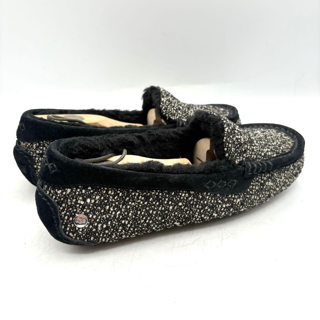 美品✨ UGG ムートン ツイードモカシン スリッポン 【23.0】 ファー