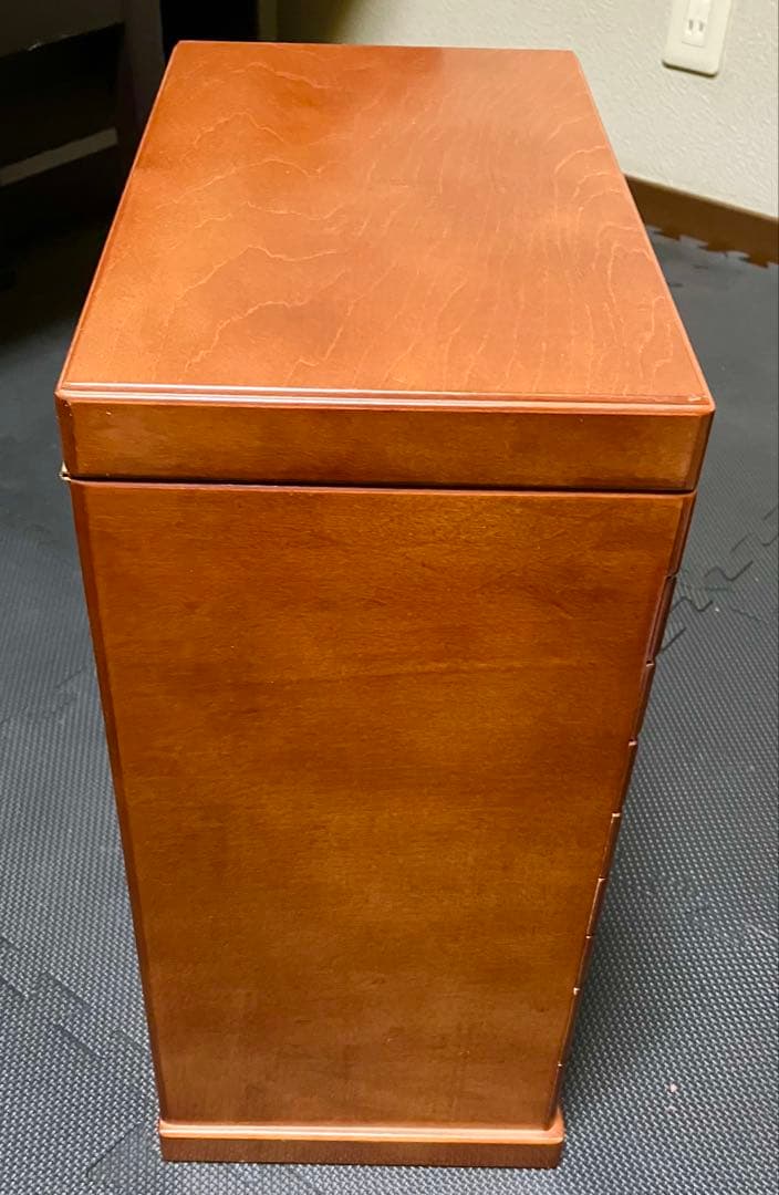 木製ジュエリーボックス 8段引き出し ミラー付き