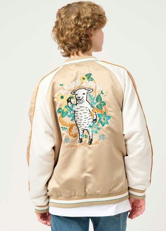 フラワーカンフーラムチョップ｜スカジャン 男女兼用 XL 新品